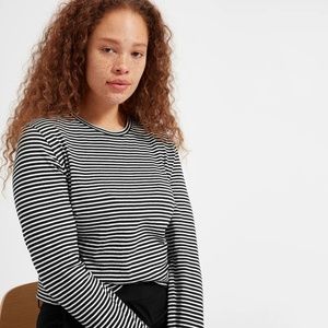 Everlane Slim Cotton Striped Crew